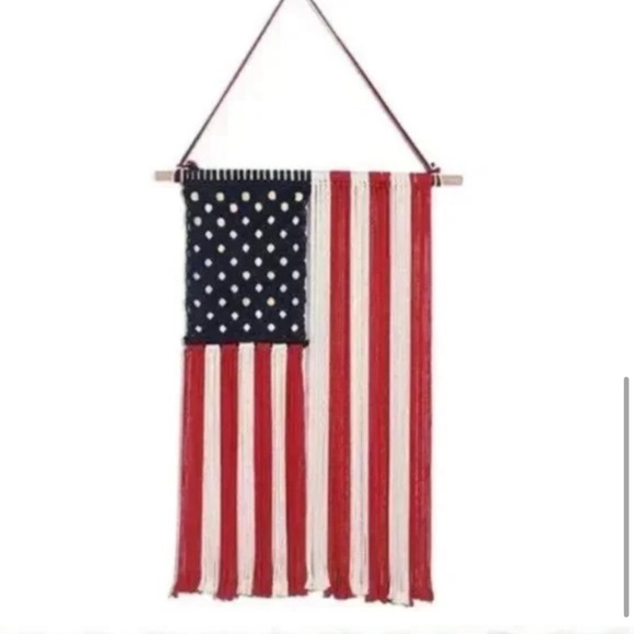 New🇺🇸USA American Flag, HandWoven Macrame Tapestry, Home Decor Wall Hangings - Picture 2 of 15